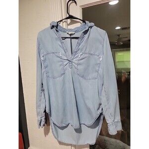 lou & grey chambray Long sleeve oversized shirt size S Bin 5